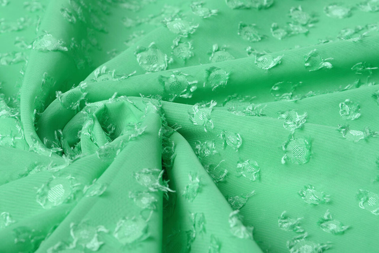 Jacquard Mousseline Liza Vert Menthe Jacquard Mousseline Liza Vert Menthe