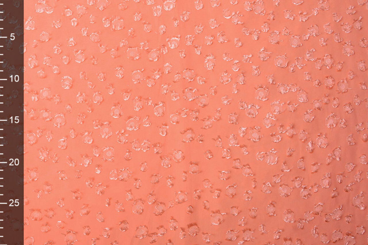Jacquard Mousseline Liza Corail Jacquard Mousseline Liza Corail