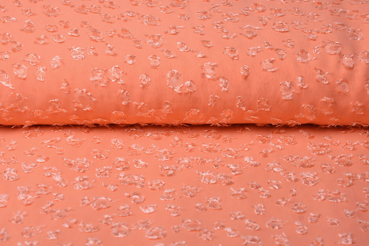 Jacquard Mousseline Liza Corail Jacquard Mousseline Liza Corail