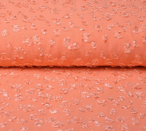 Jacquard Mousseline Liza Corail Jacquard Mousseline Liza Corail