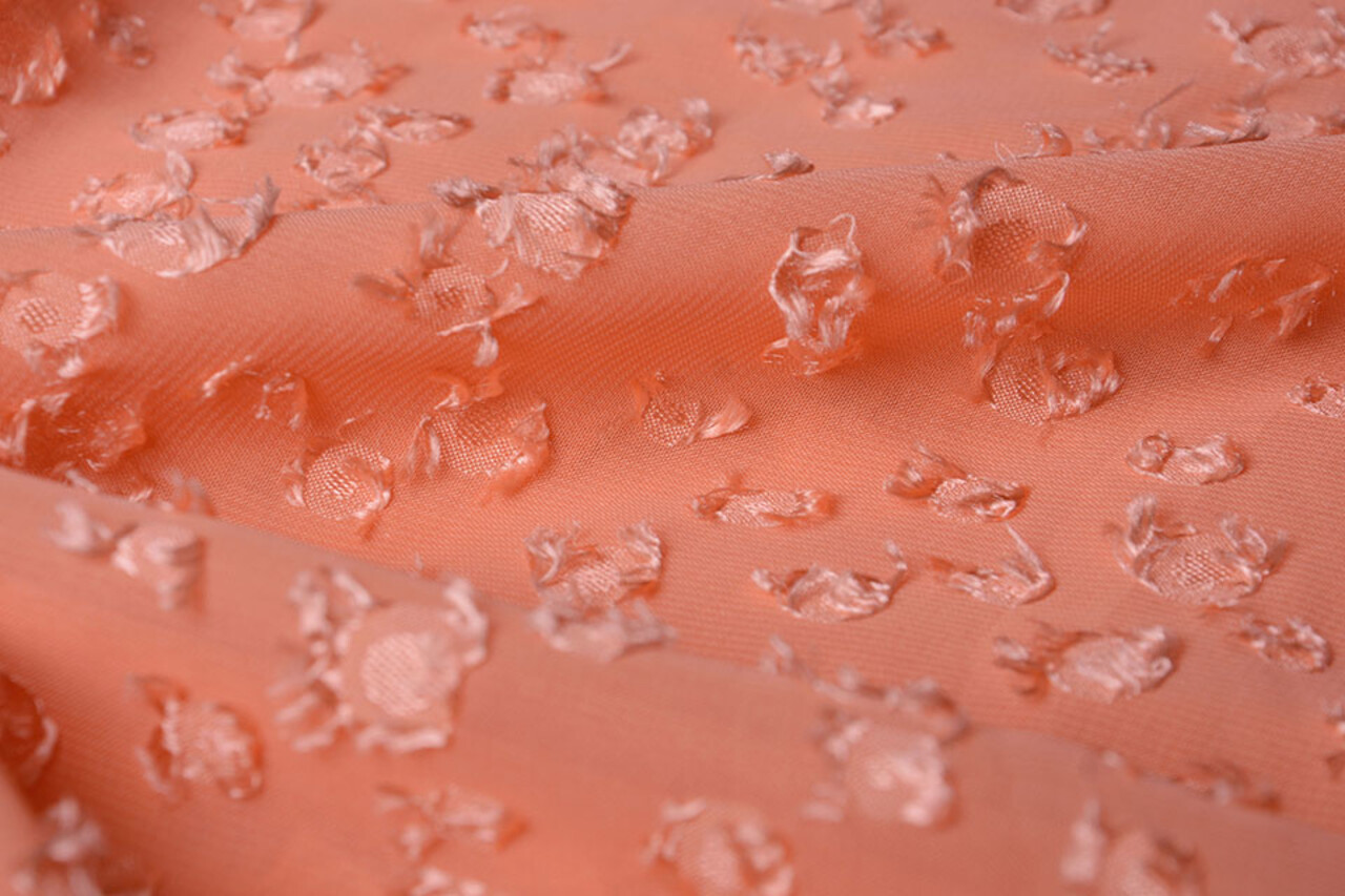 Jacquard Chifón Liza Coral Jacquard Chifón Liza Coral