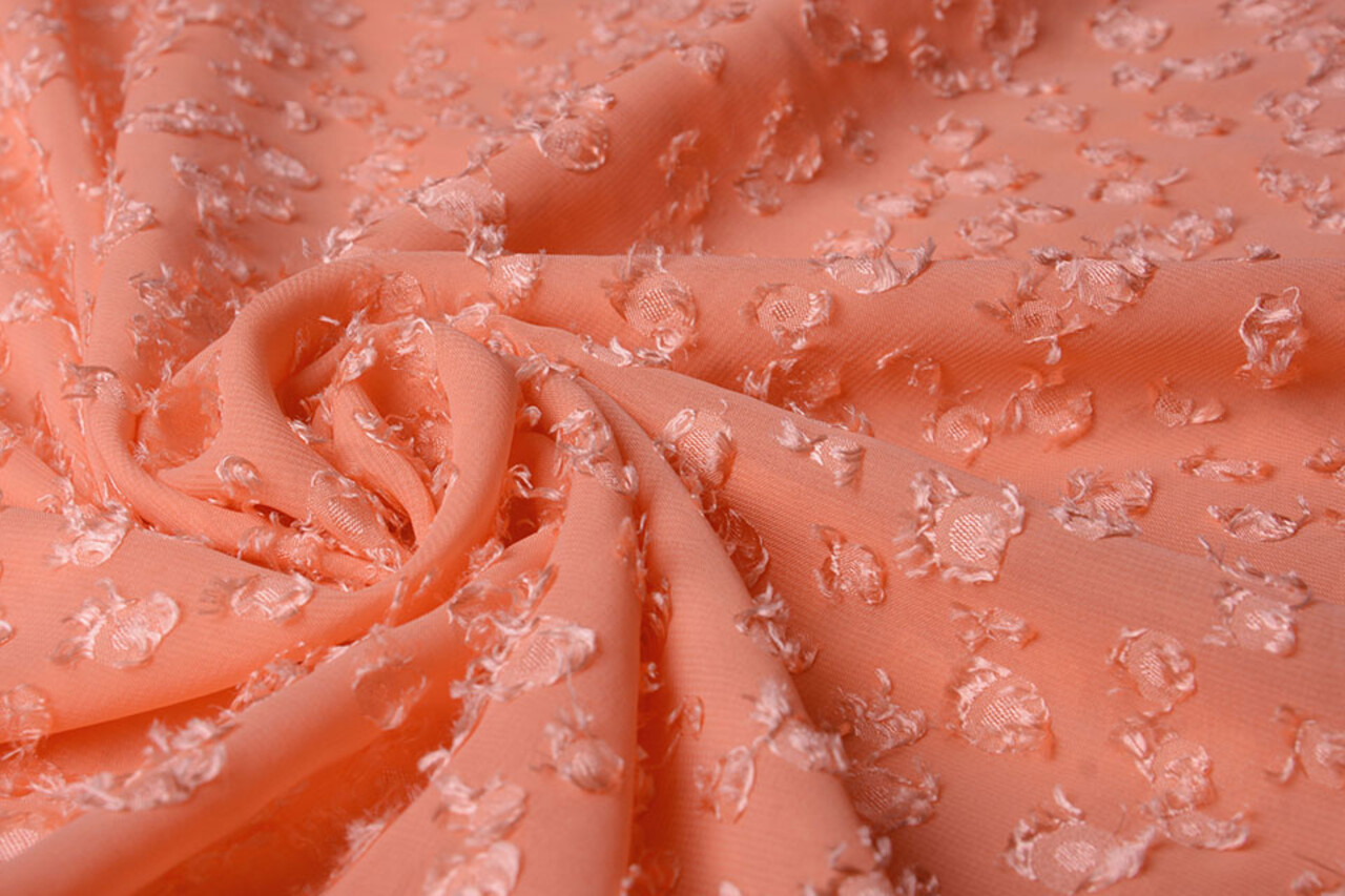 Jacquard Chiffon Liza Coral Jacquard Chiffon Liza Coral