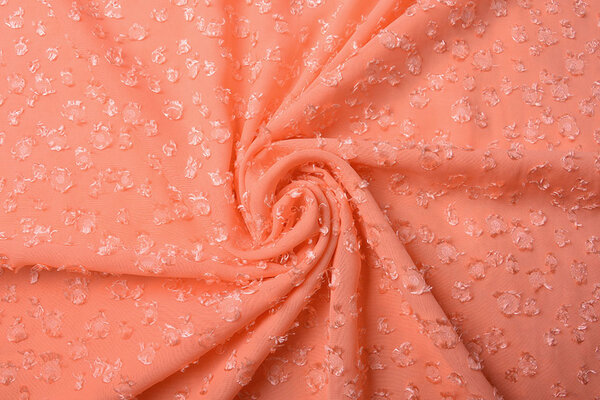 Jacquard Chiffon Liza Koraal Jacquard Chiffon Liza Koraal