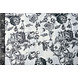 French Toile Flowy Piqué Negro Blanco Roto