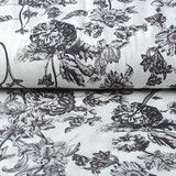 French Toile Flowy Piqué Noir Blanc Cassé French Toile Flowy Piqué Noir Blanc Cassé