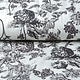 French Toile Flowy Pique Black Off White