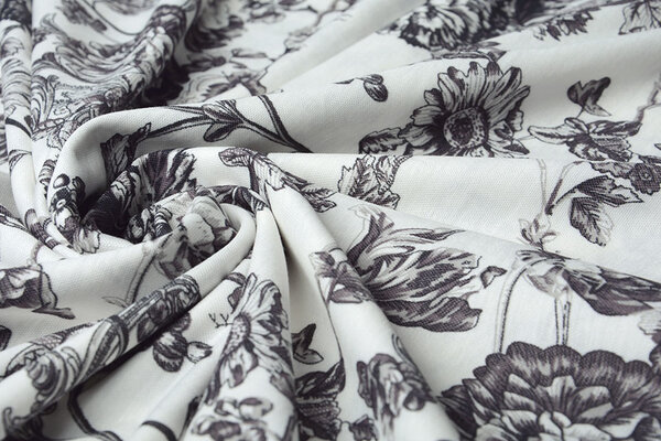 French Toile Flowy Pique Nero Off Bianco French Toile Flowy Pique Nero Off Bianco