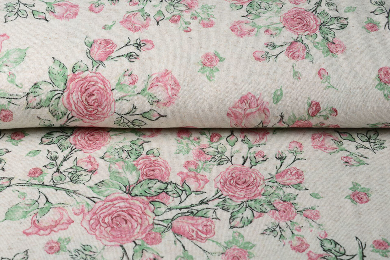 Weich Leinen Jersey Rosen
