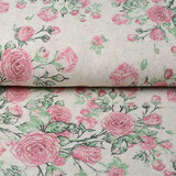Soft Linen Jersey Roses