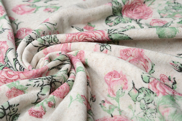 Soft Linen Jersey Roses