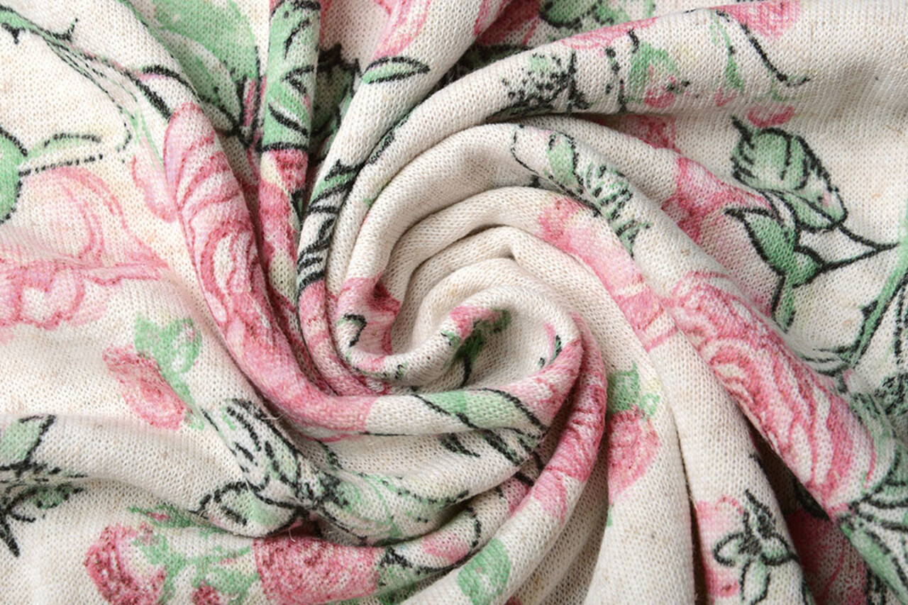 Soft Linnen Jersey Rozen