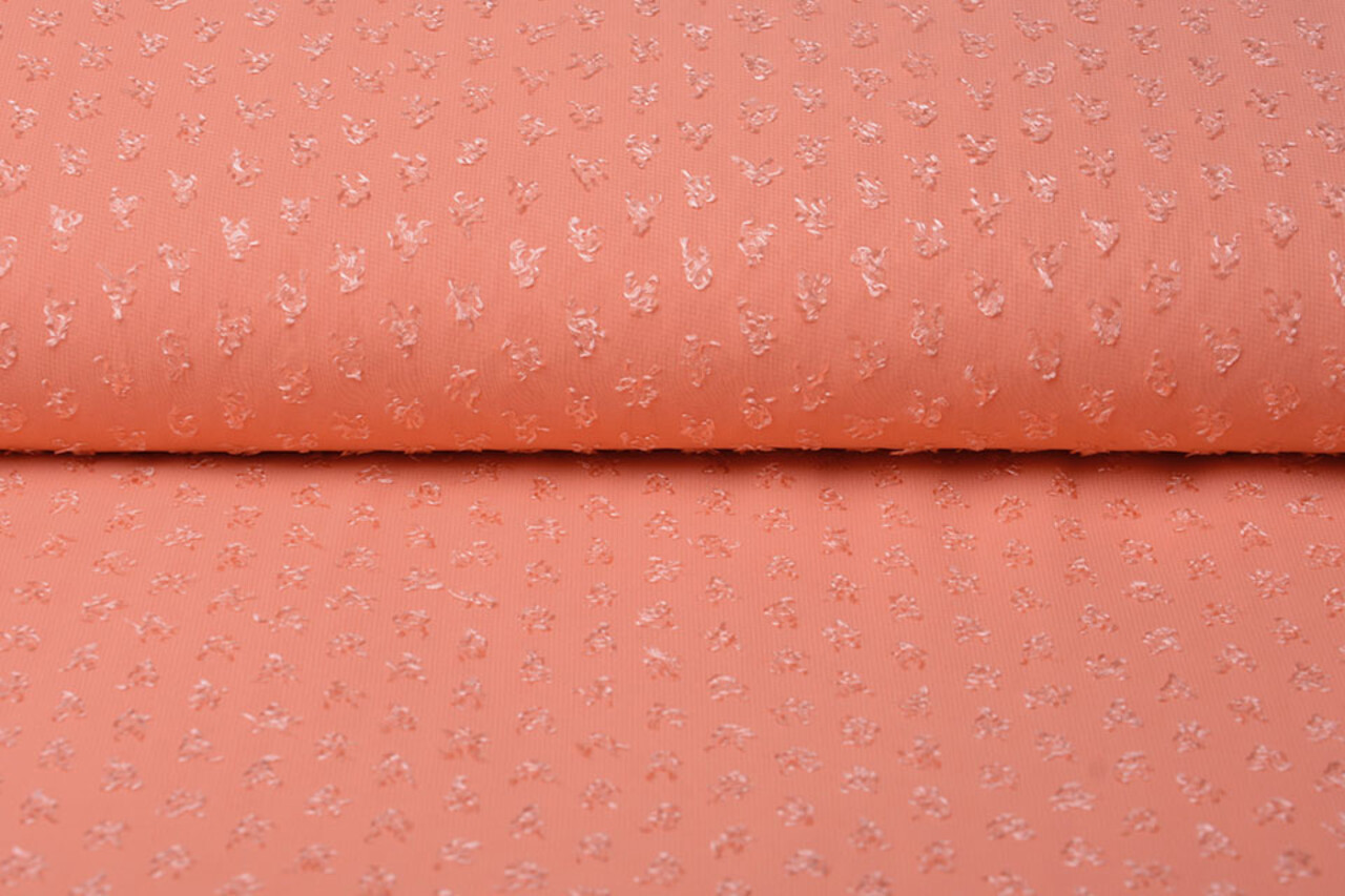 Jacquard Chiffon Nora Coral Jacquard Chiffon Nora Coral