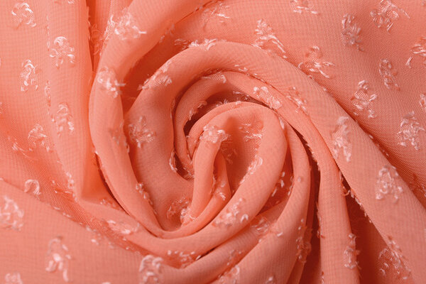 Jacquard Chiffon Nora Coral Jacquard Chiffon Nora Coral