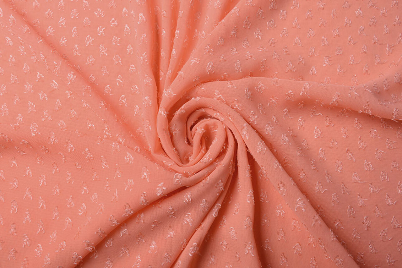 Jacquard Chiffon Nora Coral Jacquard Chiffon Nora Coral