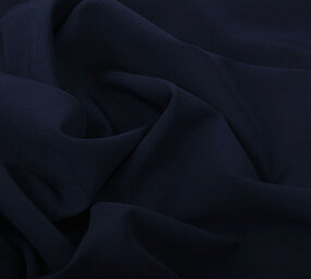 Crepe Stretch Marine Blau