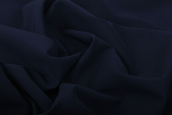 Crepe Stretch Marine Blauw