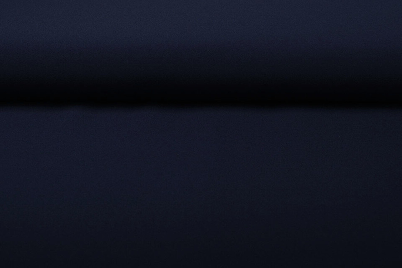 Crepe Stretch Marine Blauw