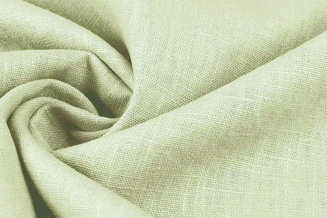 Oeko-Tex®  Washed Linen Light Pistache Green