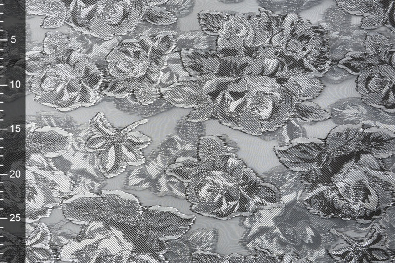 Metallic Lurex Silber Grau