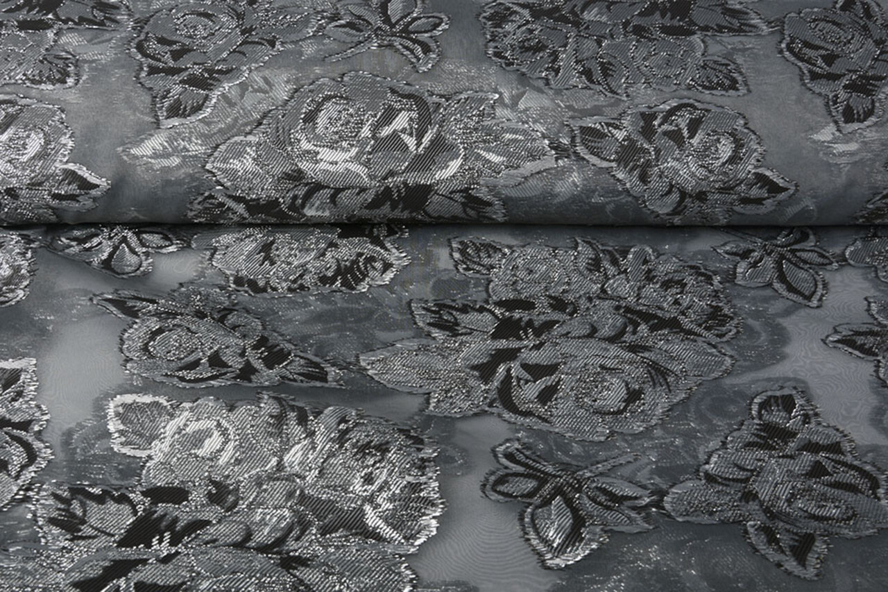 Metallic Lurex Zilver Grijs