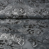 Metallic Lurex Silber Grau Metallic Lurex Silber Grau