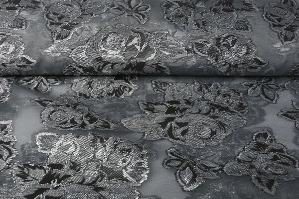 Metallic Lurex Zilver Grijs