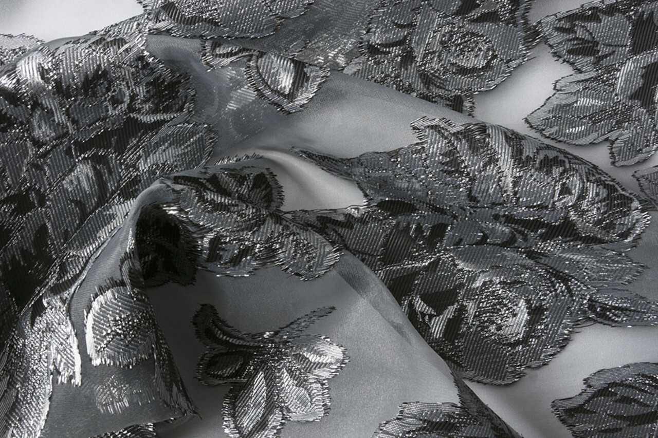 Metallic Lurex Zilver Grijs