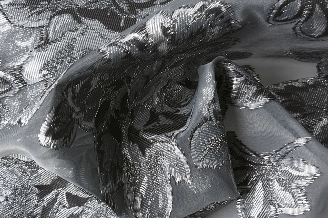 Metallic Lurex Silver Grey