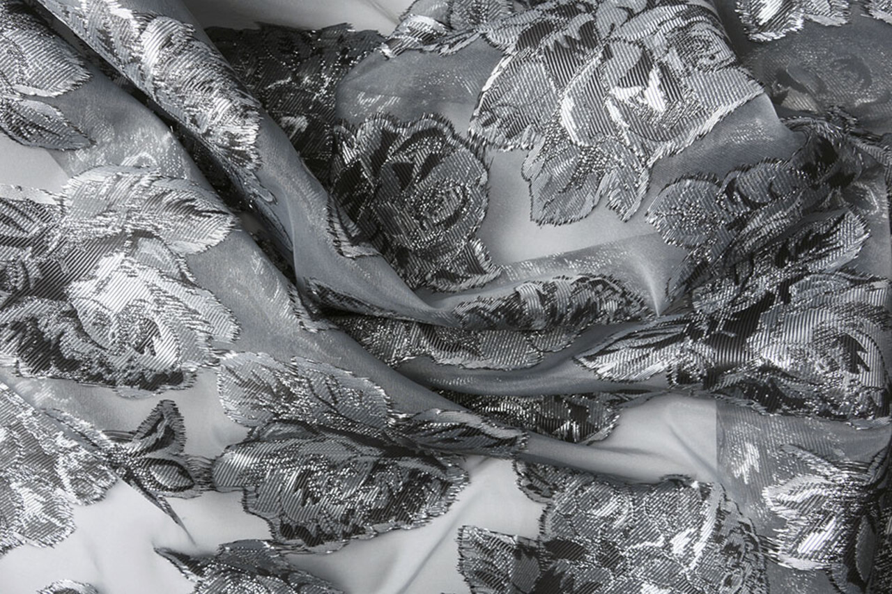 Metallic Lurex Zilver Grijs