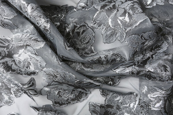 Metallic Lurex Zilver Grijs