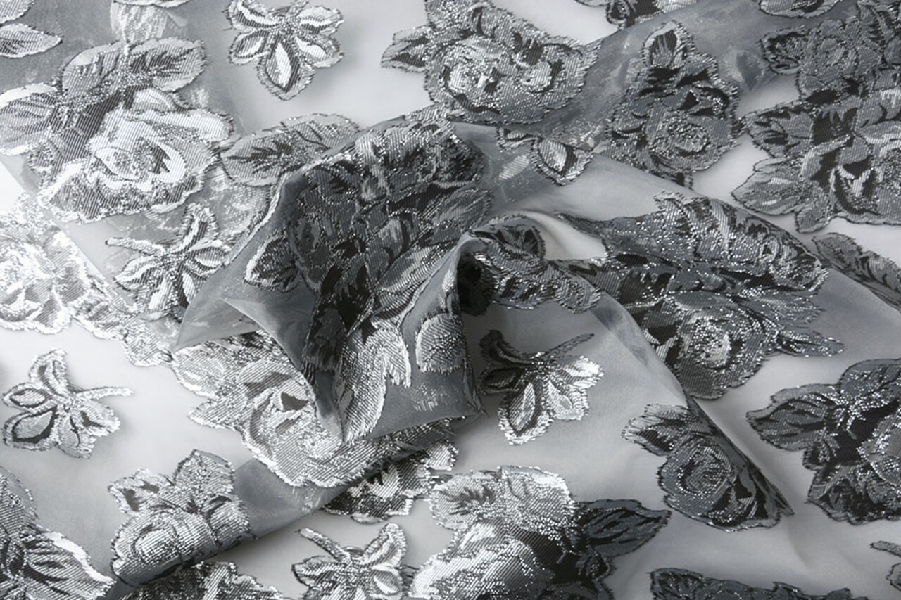 Metallic Lurex Zilver Grijs