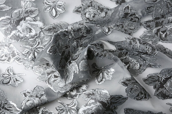 Metallic Lurex Zilver Grijs