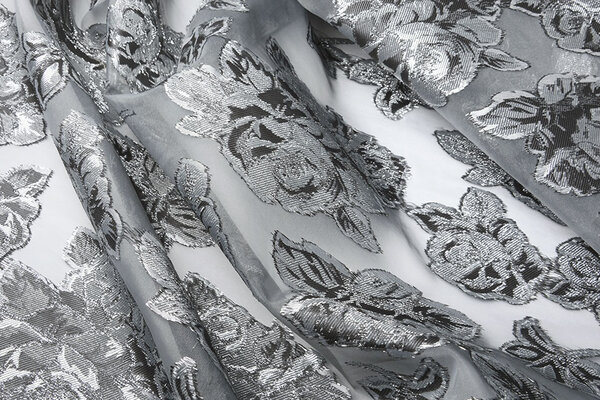 Metallic Lurex Silver Grey