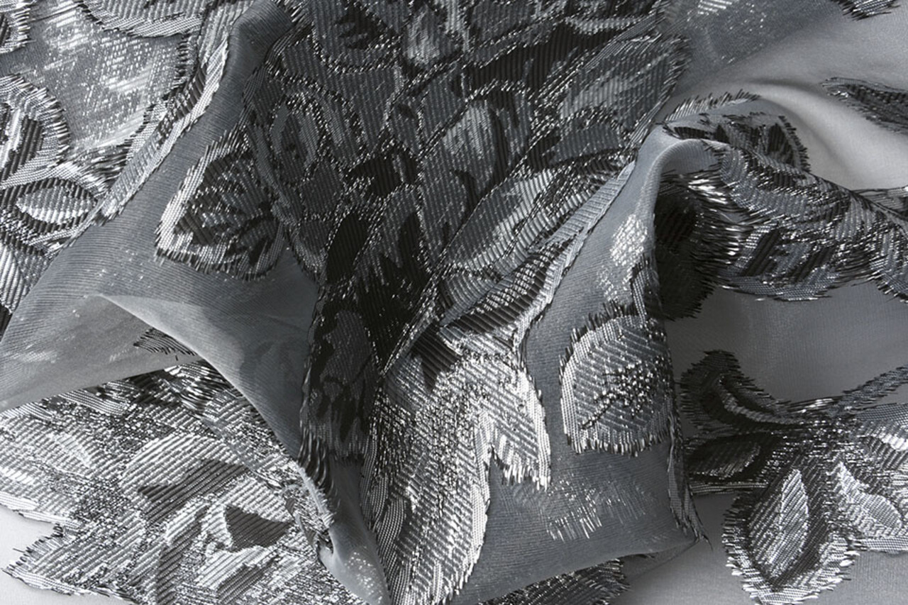 Metallic Lurex Silver Grey