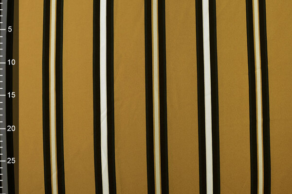 Crepe Printed Lizzy Stripes Ocher