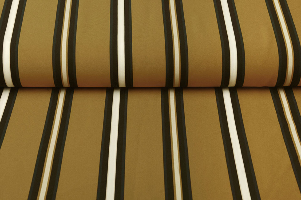 Crepe Printed Lizzy Stripes Ocher