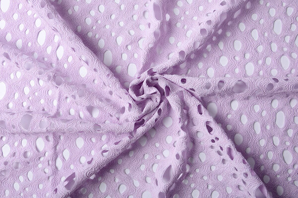 Broderie Anglaise Coton Viscose Elise Lilas Broderie Anglaise Coton Viscose Elise Lilas