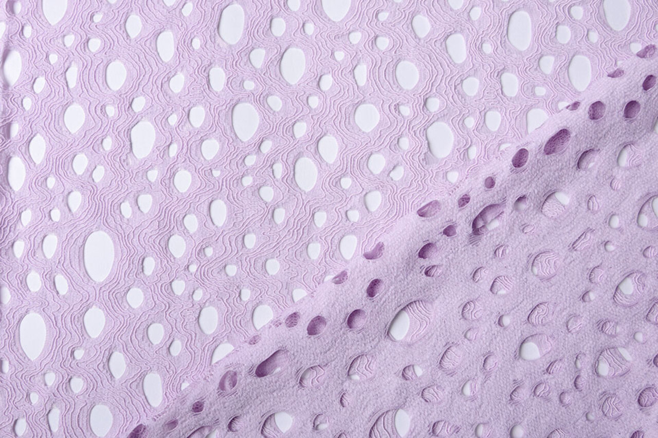 Embroidery Cotton Viscose Elise Lila