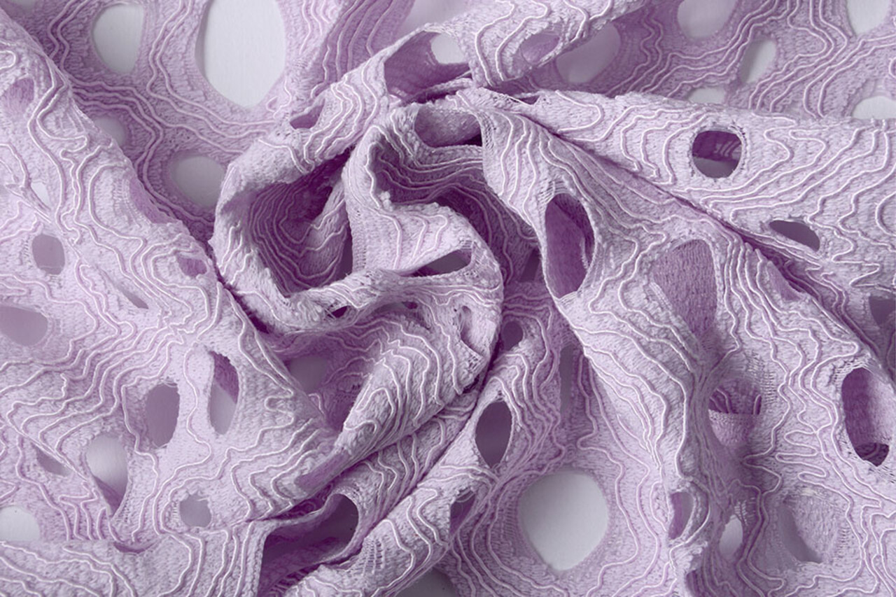 Broderie Katoen Viscose Elise Lila Broderie Katoen Viscose Elise Lila