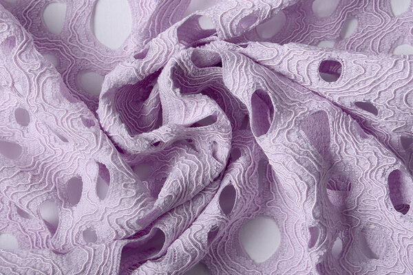 Broderie Katoen Viscose Elise Lila Broderie Katoen Viscose Elise Lila