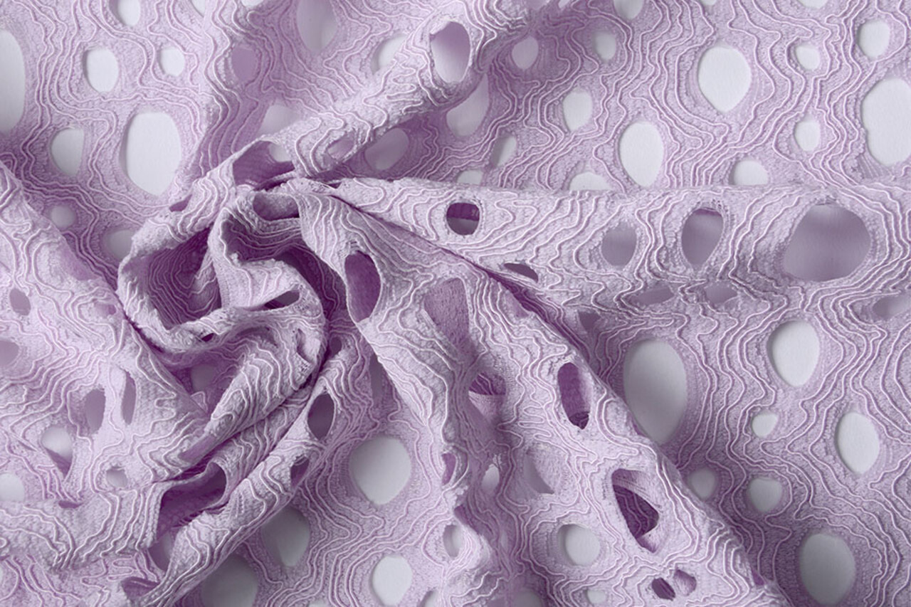 Broderie Katoen Viscose Elise Lila Broderie Katoen Viscose Elise Lila