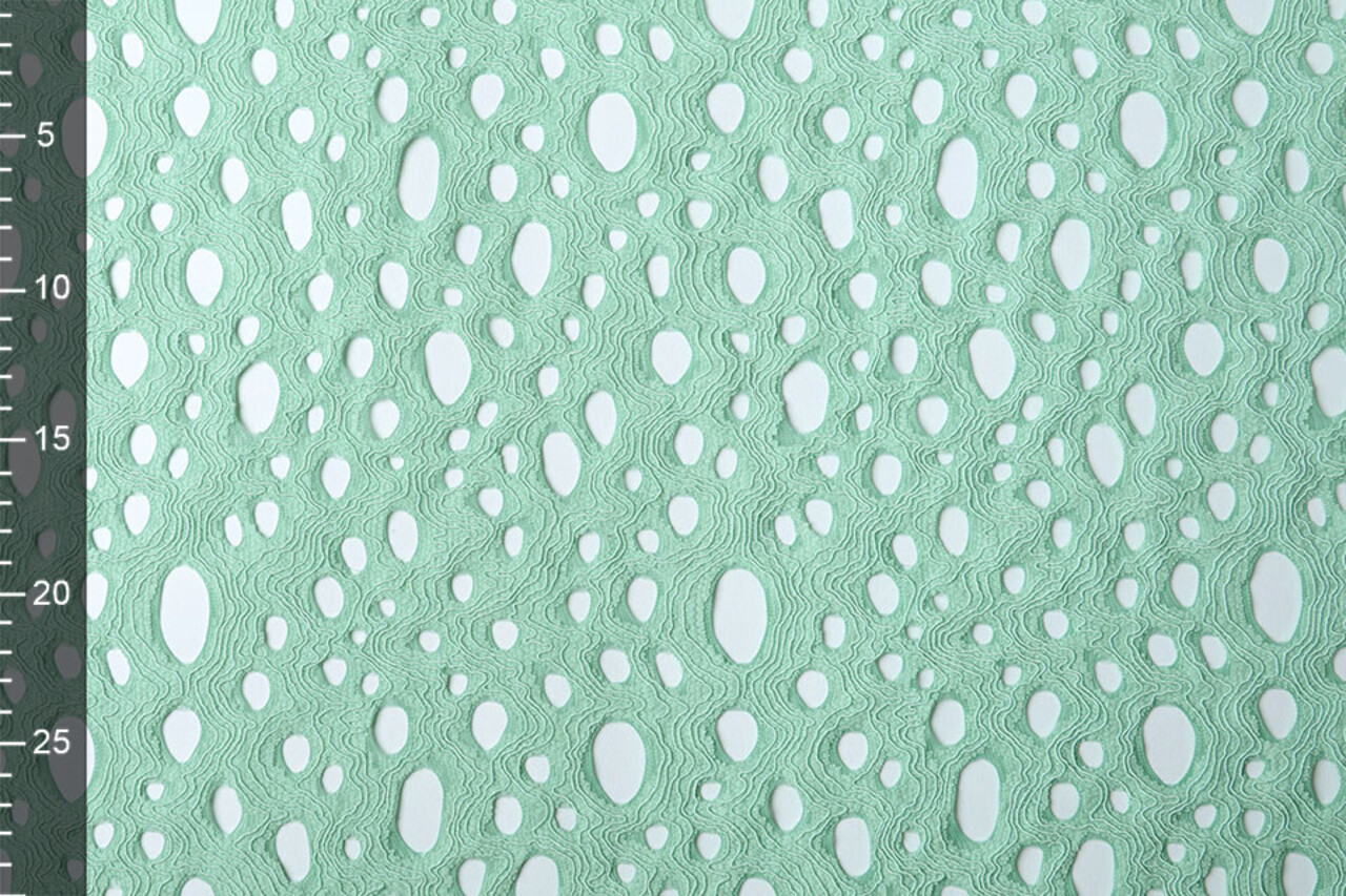 Broderie Katoen Viscose Elise Mint Groen Broderie Katoen Viscose Elise Mint Groen