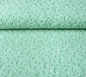 Broderie Katoen Viscose Elise Mint Groen Broderie Katoen Viscose Elise Mint Groen