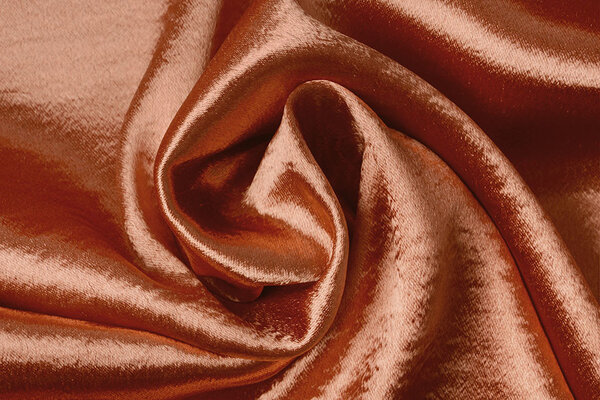 Crinkle Crêpe Satijn Oranje Brique
