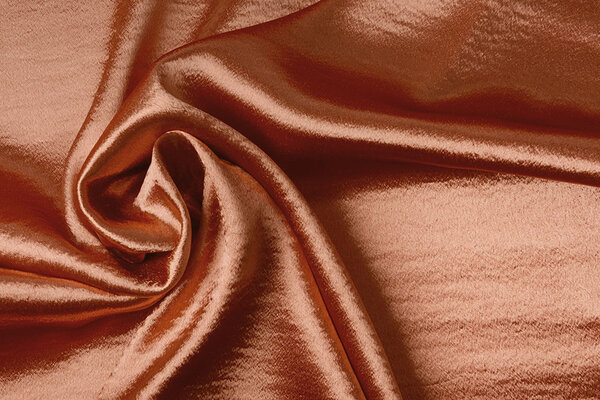 Crinkle  Crêpe Satin Orange Brique Crinkle  Crêpe Satin Orange Brique