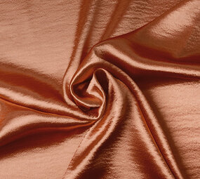 Crinkle  Crêpe Satin Orange Brique