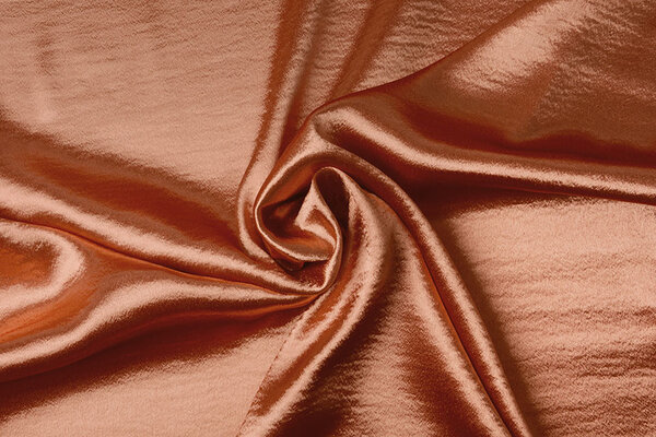 Crinkle  Crêpe Satin Orange Brique Crinkle  Crêpe Satin Orange Brique