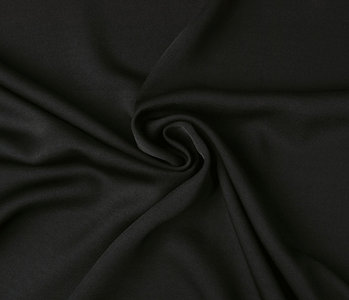 Crinkle  Crêpe Satin Mat Black