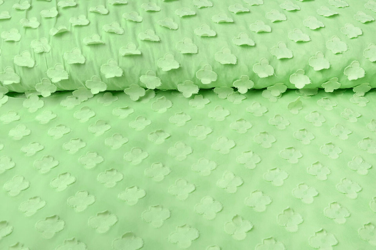 Gestikte Chiffon Charlize Licht Groen