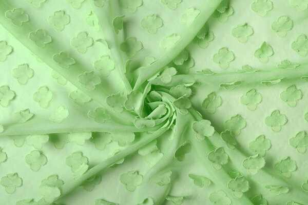 Gestikte Chiffon Charlize Licht Groen